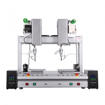 八軸雙工作臺雙頭獨立工作帶旋轉(zhuǎn) 雙拼自動焊錫機